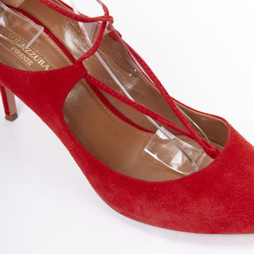 Aquazzura Suede Leather Mid Pumps - Picture 7 of 10
